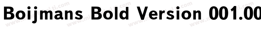 Boijmans Bold Version 001.001字体转换